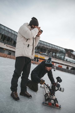 Kameraslider auf dem Eis